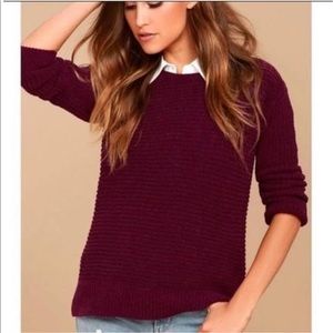 BB Dakota burgundy sweater